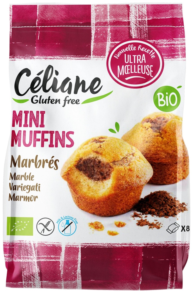 Céliane mini marble muffin bio 8pcs 200g
