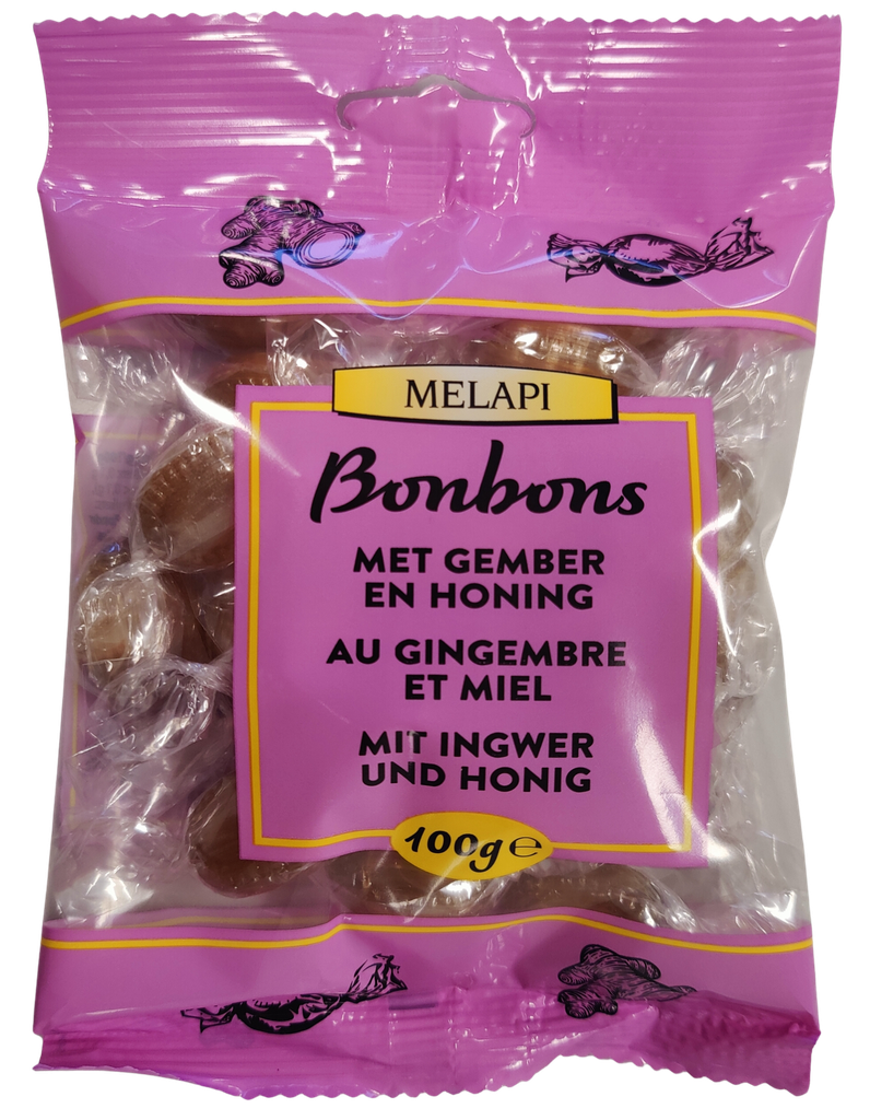 Melapi bonbons gember-honing 100g-4988101