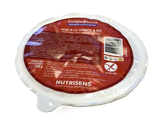 [1476] NS all°(14) kalfsvlees met tomaat en rijst 290g - 5817325