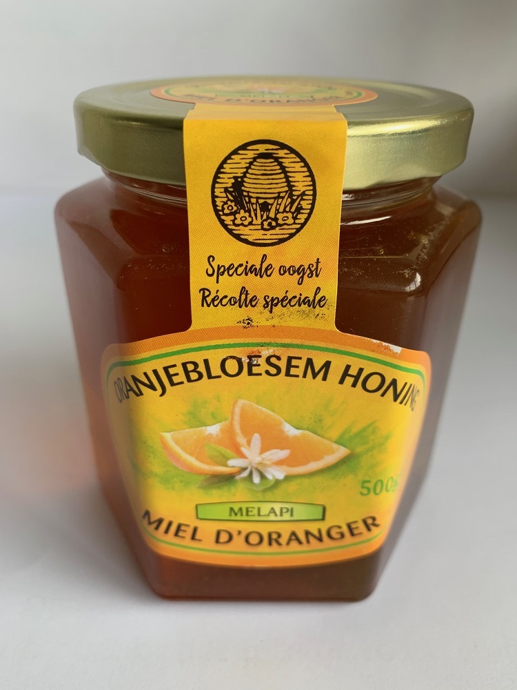 Melapi honing oranjebloesem vloeibaar 500g