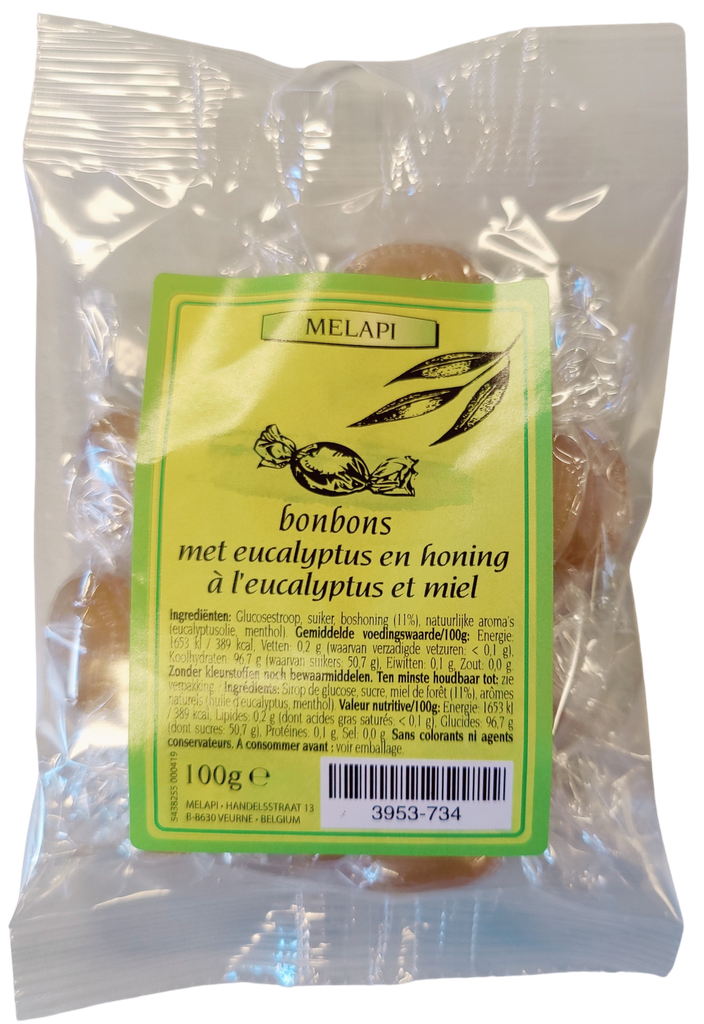 Melapi bonbons à l'eucalyptus et miel 100g