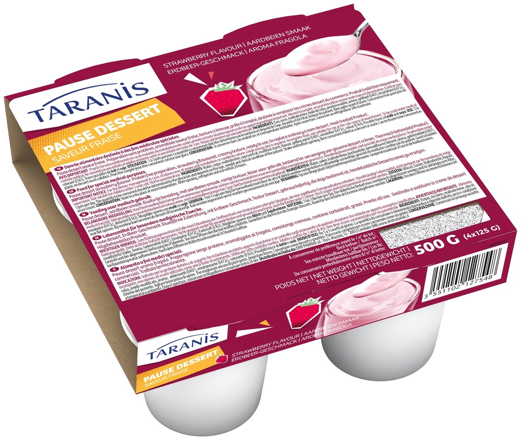 Taranis pause dessert saveur fraise 125g x 4