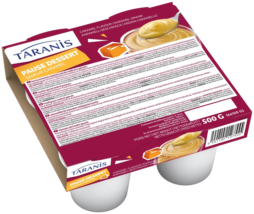 Taranis Pause Dessert Saveur Karamell 125 g x 4