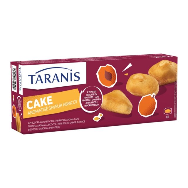 Taranis cake saveur abricot 6port 240g