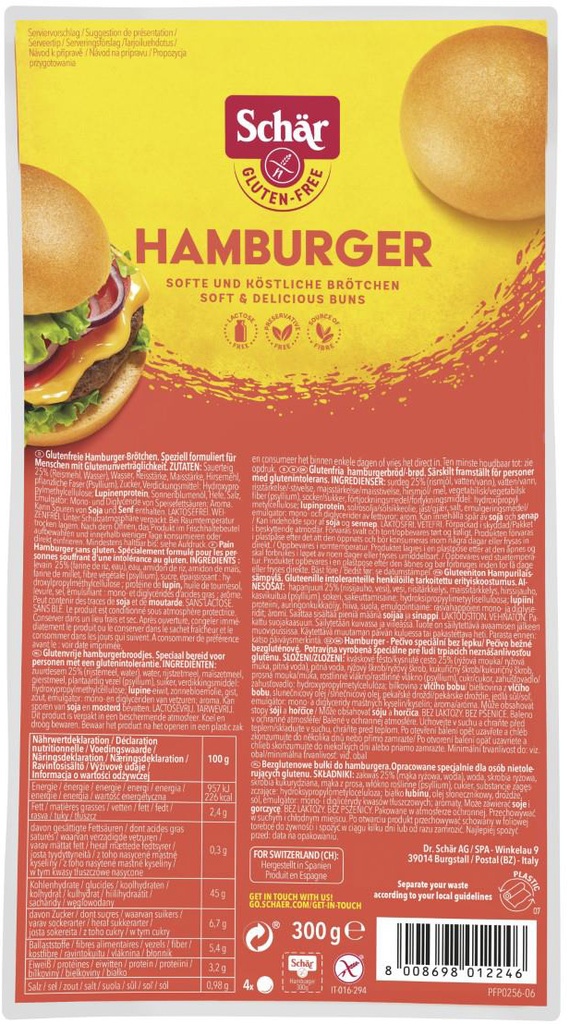 Schär hamburger broodjes 4st 300g - 3464229