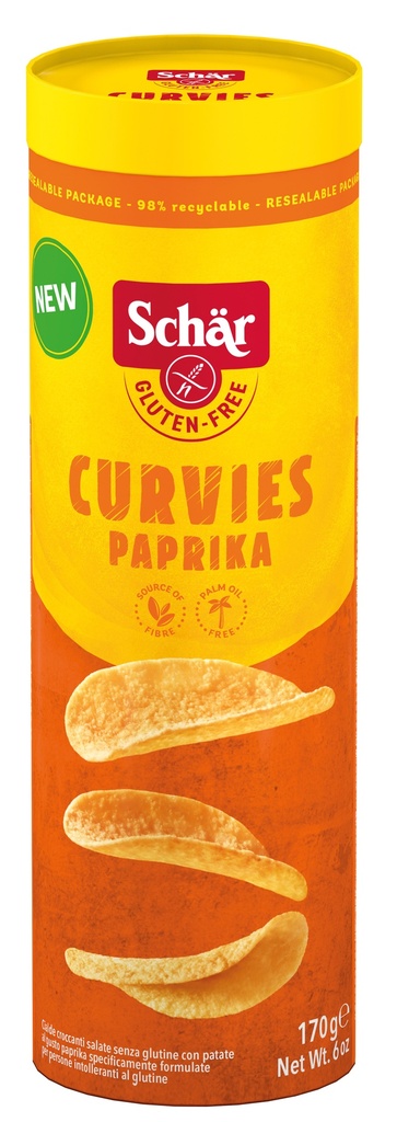 Schär curvies paprika 170g