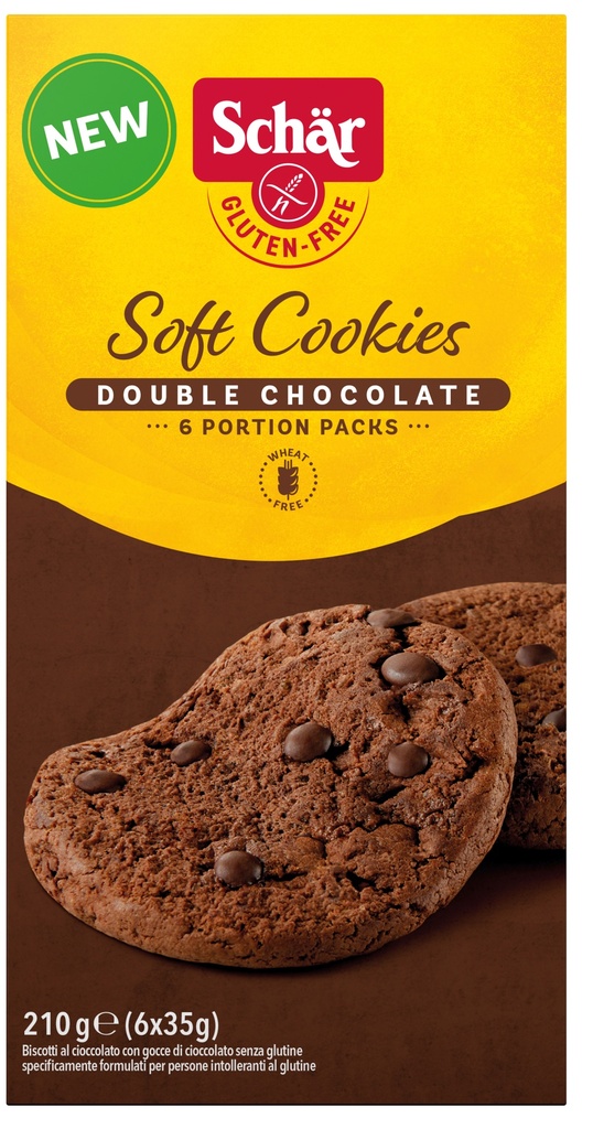 Schär soft cookies double choc 210g