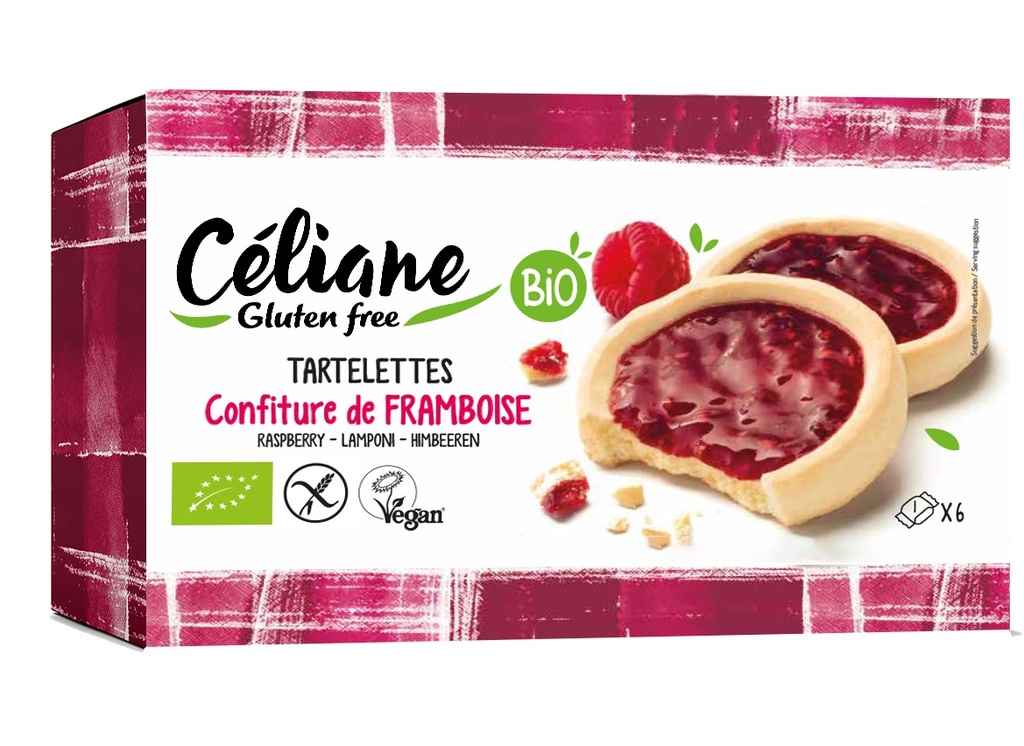 Céliane frambozentaartje bio 6st 130g - 3952801