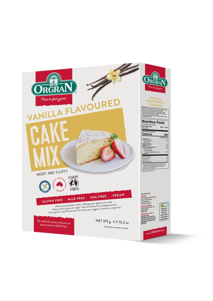 Orgran mix voor vanille cake 375g - 2341584
