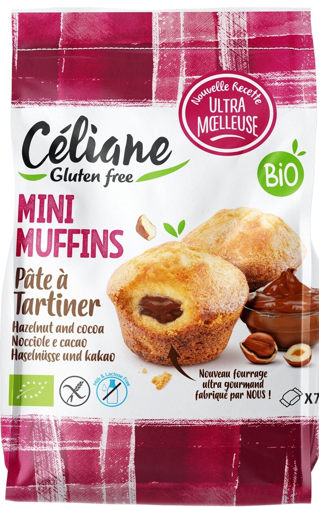 Céliane mini muffins chocolade bio 7st 200g - 3136207