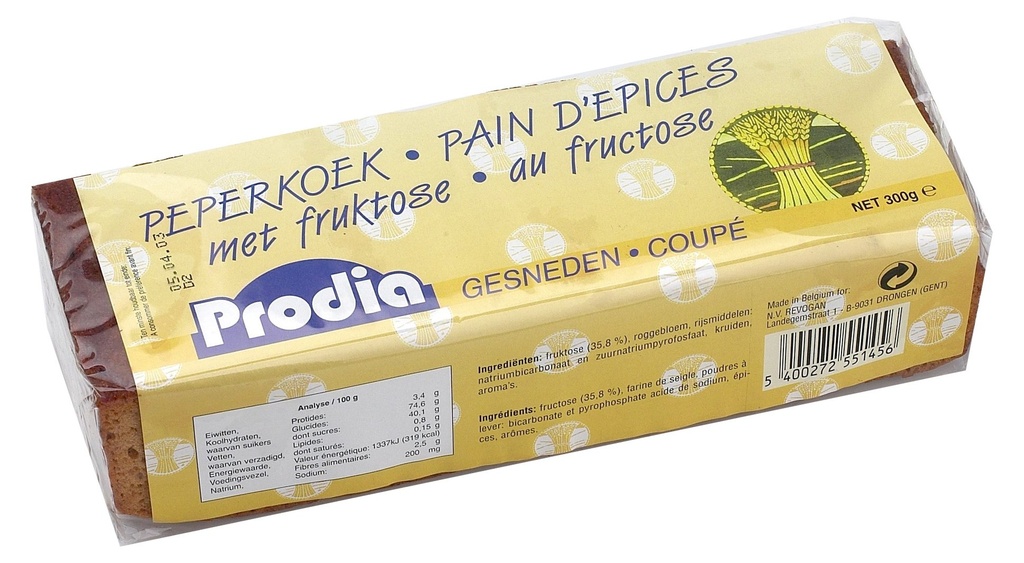 Prodia pain d'épice 300g fructose