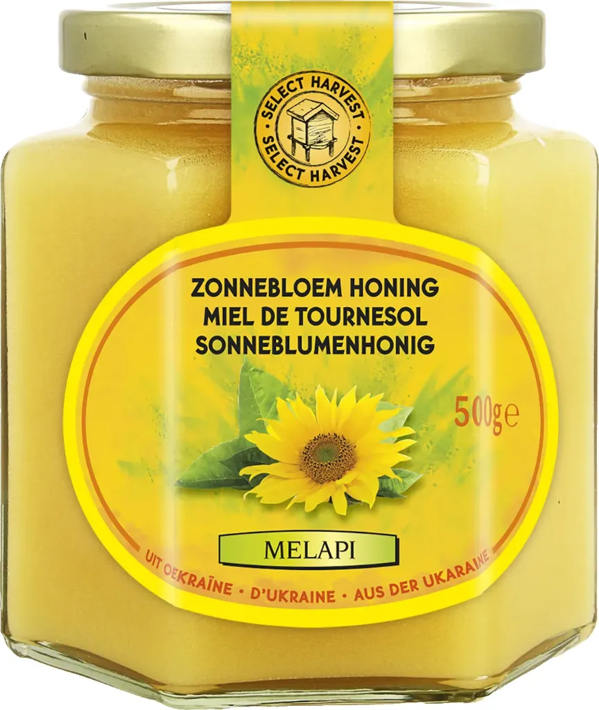 [5536] Melapi honing zonnebloem vast  500g