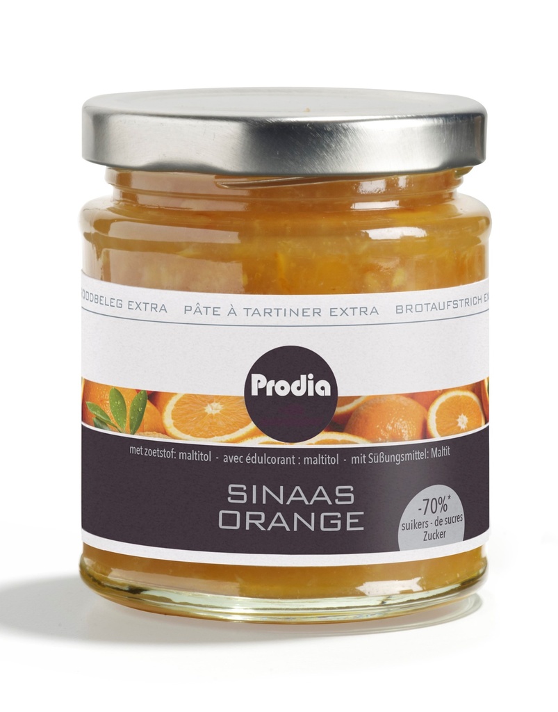 Prodia fruit spread orange extra 215g maltitol