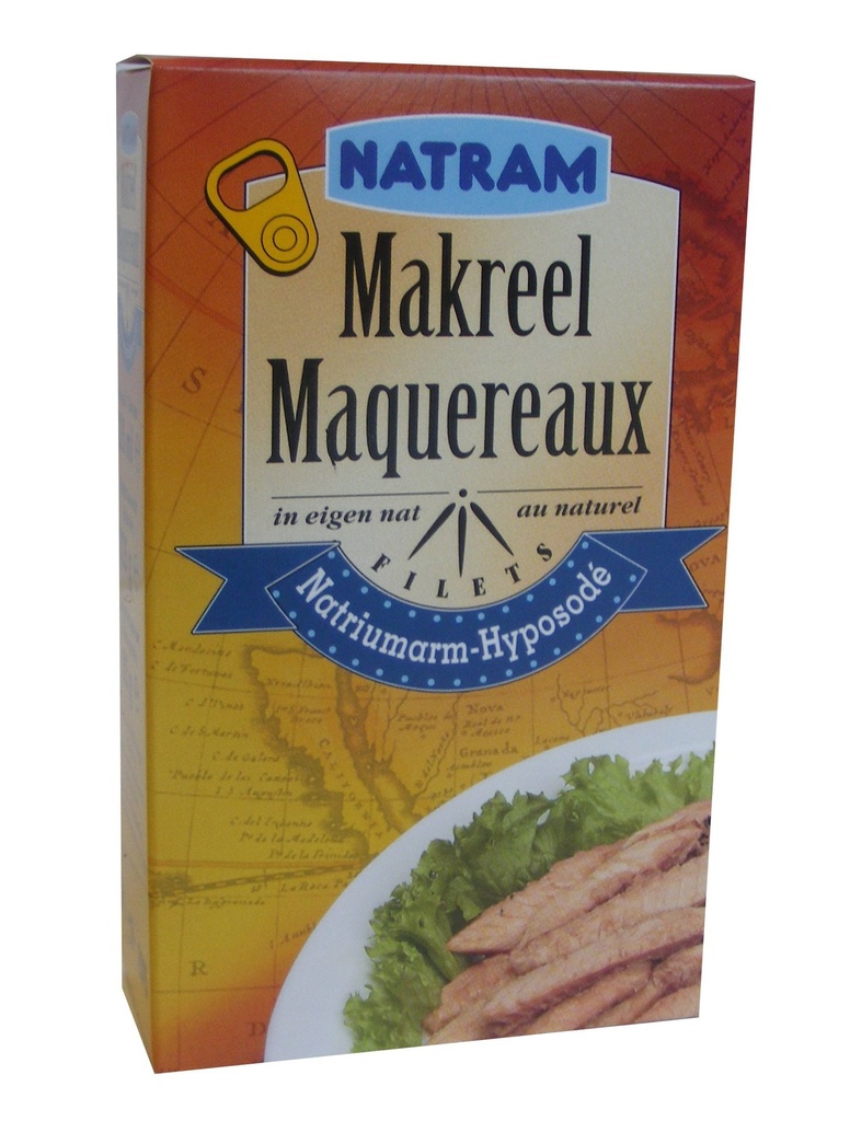 Natram filets maquereaux au naturel 125g