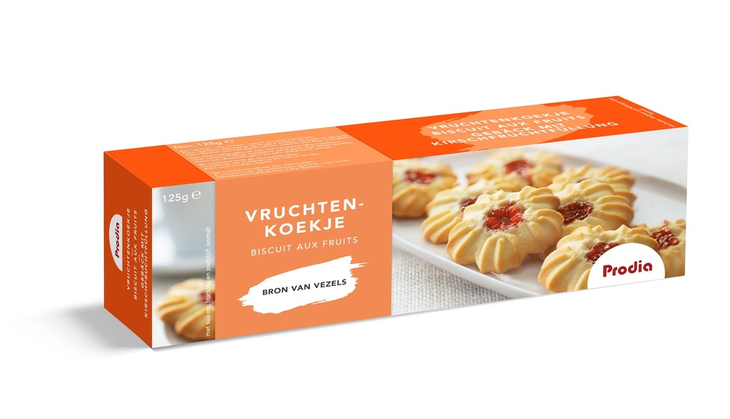 Prodia biscuits aux fruits 125g édulcorant