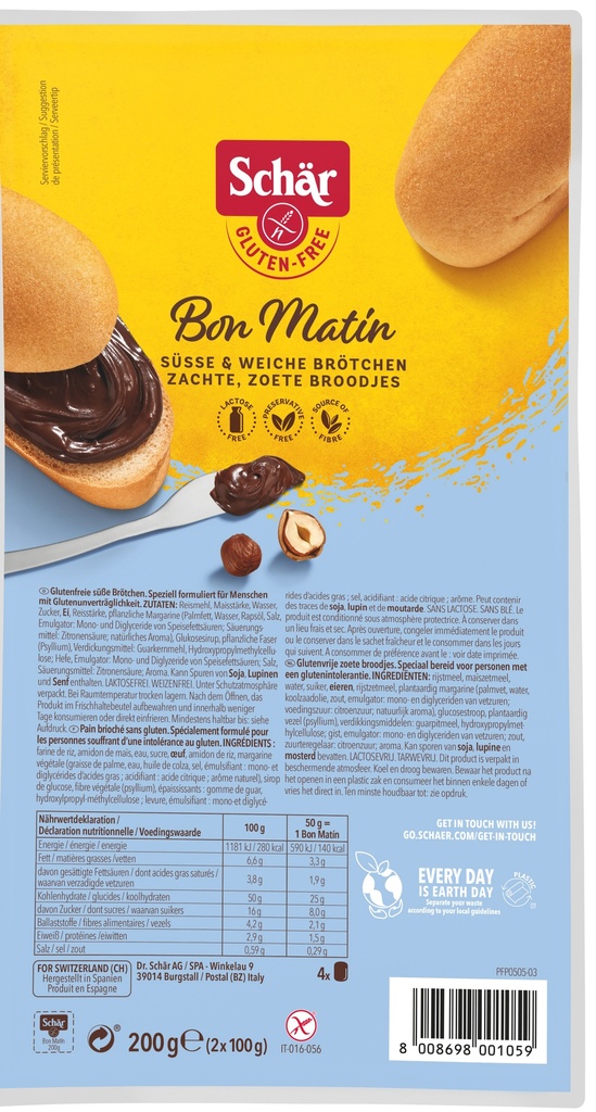 [6463] Schär bon matin 200g