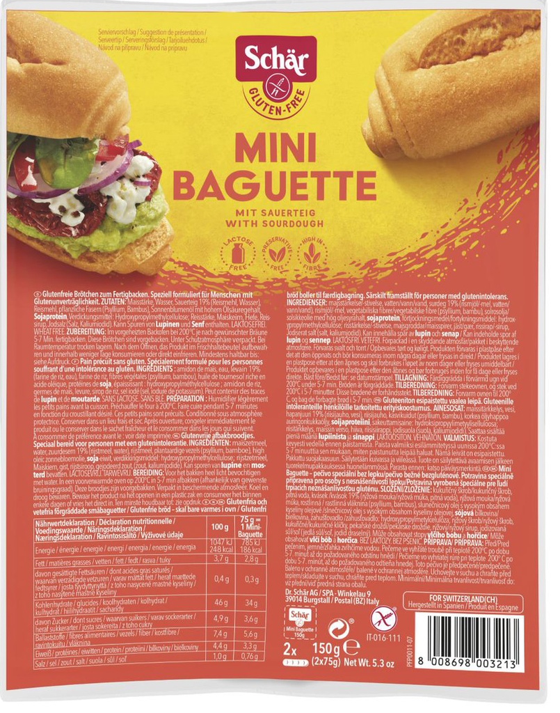 Schär mini baguette duo 150g - 1728419