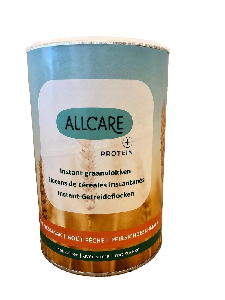 Allcare instant graanvlokken perziksmaak HP 780g 