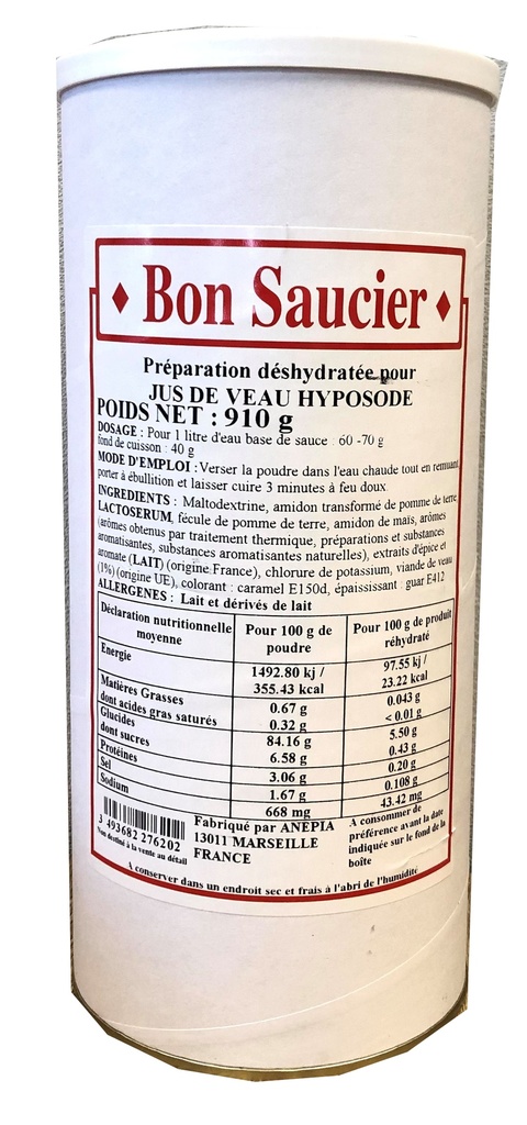 Bon Saucier jus de veau lié hyposodé 910g