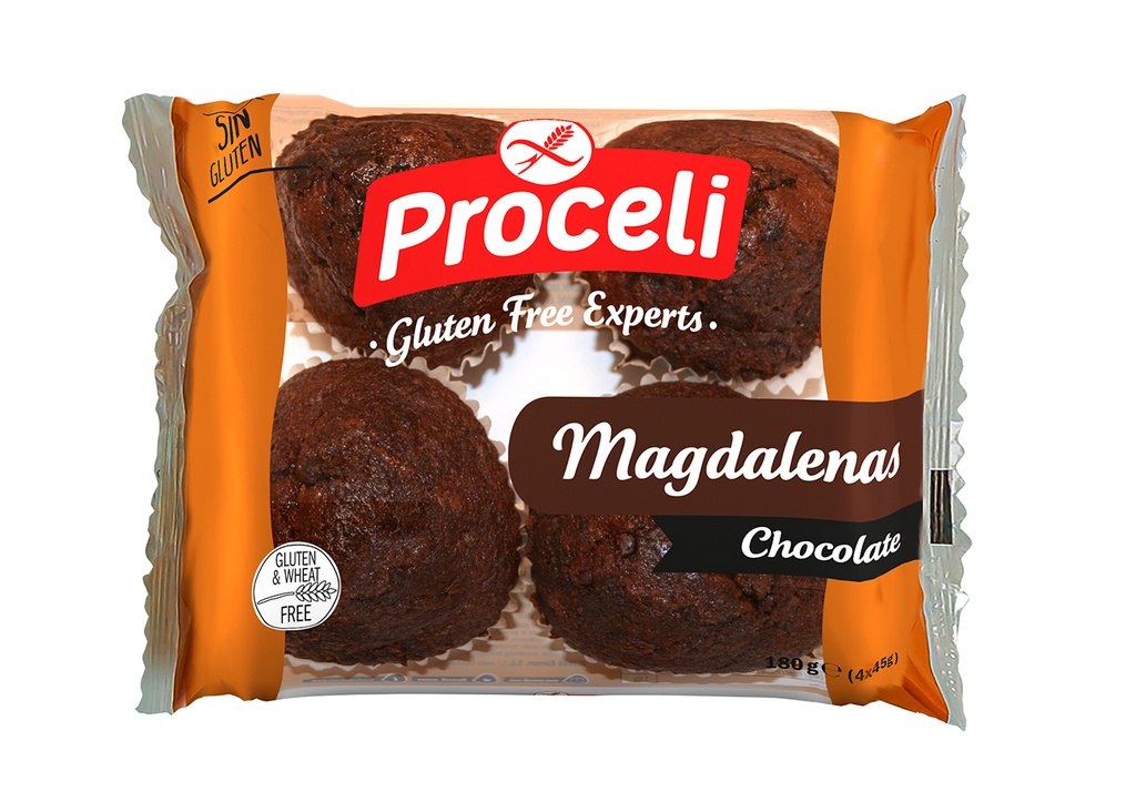 Proceli chocolade magdalenas 180g (45g x 4)
