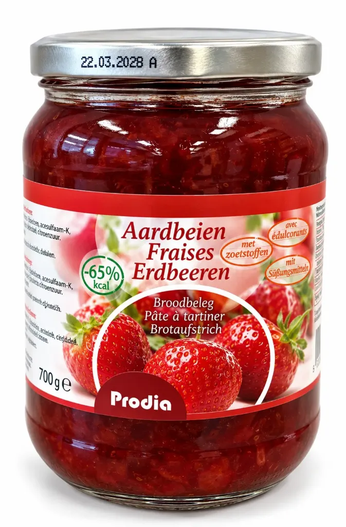 [3767] Prodia Brotaufstrich 700 g Erdbeere Maltit