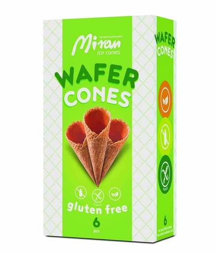 [3361] Miran cornets de glace 6pcs 85g glut° et lact°