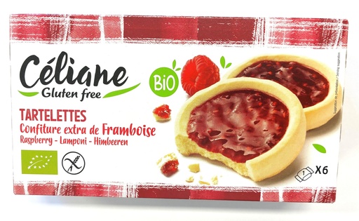 [3423] Céliane raspberry tartlets 130g organic