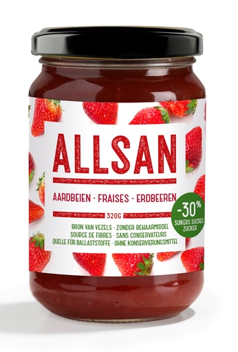 [3901] Allsan broodbeleg 320g aardbei - 3946209