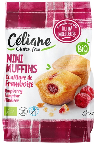 [4087] Céliane mini muffins framboise bio 7pcs 200g