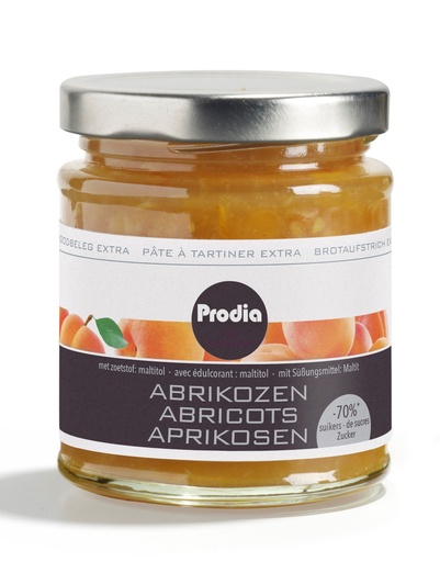 [5642] Prodia pâte à tartiner extra 215g abricot pauvre en sucre
