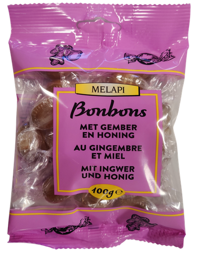 [3076] Melapi bonbons gember-honing 100g - 4988101