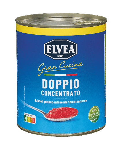 [2056] Elvea double concentré de tomates 28/30%  800g