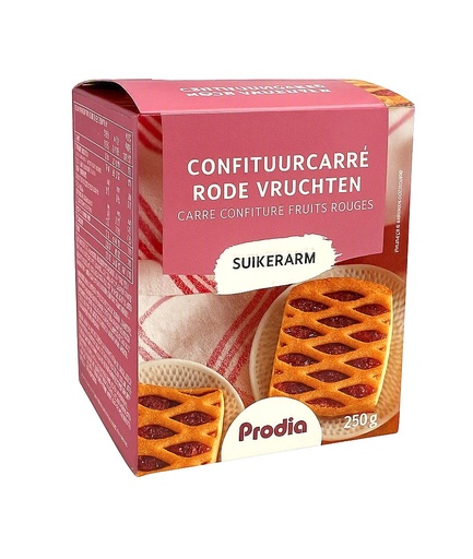 [3759] Prodia carré confiture fruits rouges 250g pauvre en sucre