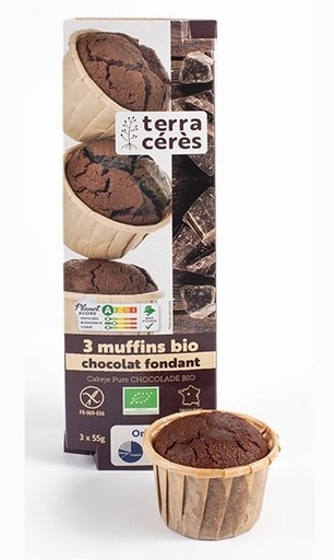 [3994] Terra Ceres muffins chocolat bio 3x55g 
